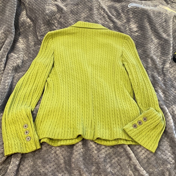 Sold Mercari Adorable New avacado green cable knit jacket blazer szS - Picture 4 of 10